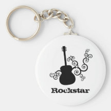 Rockstar Guitar Keychain