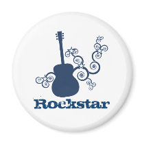 Rockstar Guitar Magnet, Royal Blue