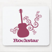 Rockstar Guitar Mousepad, Fuchsia