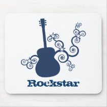 Rockstar Guitar Mousepad, Royal Blue