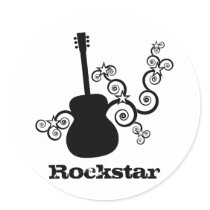 Rockstar Guitar Stickers