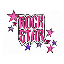 RockStar in PInk Postcard