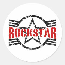 Rockstar Round Stickers