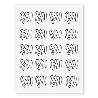 Rockstar Women With MS Logo Temporary Tattoos