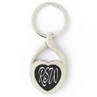 Rockstar Women With MS Twisted Heart Keychain