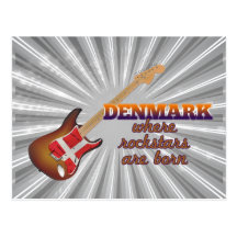 Rockstars are born in Denmark Postcard