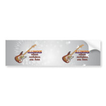 Rockstars are born in Illinois Bumper Stickers