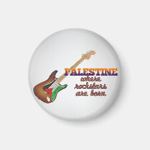 Rockstars are born in Palestine Refrigerator Magnets