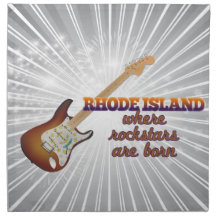 Rockstars are born in Rhode Island Printed Napkin