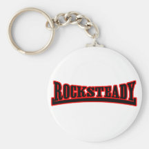 Rocksteady Black Red Keychain