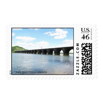 Rockville Stone Masonry Arch Railway Bridge Postage Stamp by stanrail
