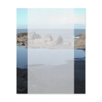 Rocky Beach. Scenic Coastal View. Flyer Design