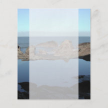 Rocky Beach. Scenic Coastal View. Full Color Flyer