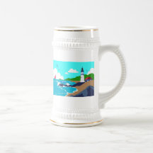 Rocky Coast Lighthouse Coffee Mug