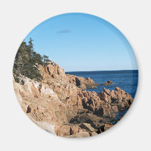 Rocky Coast Of Bass Harbor Fridge Magnets