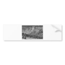 Rocky Mountain Dusting Of Snow Boulder Colorado BW Bumper Sticker