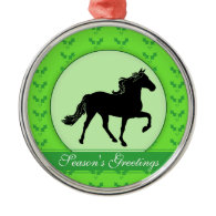 Rocky Mountain Horse Holly Season's Greetings Christmas Ornament