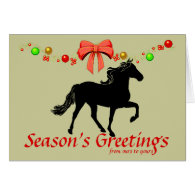 Rocky Mountain Horse Silhouette Christmas Cards