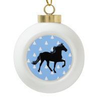 Rocky Mountain Horse White Christmas Trees Ornaments