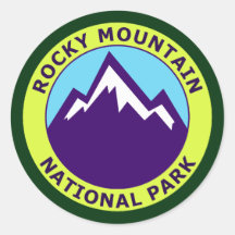 ROCKY MOUNTAIN NATIONAL PARK ROUND STICKER