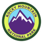 ROCKY MOUNTAIN NATIONAL PARK ROUND STICKER