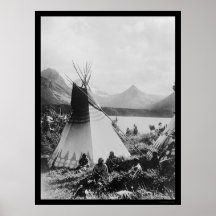 Rocky Mountain Park Indians 1895 Print
