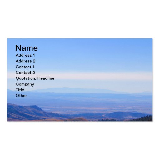 Rocky Mountain Range Picture Business Cards