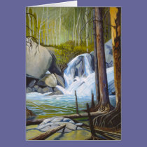 Rocky Mountain Watefall - "Raging Solitude" cards