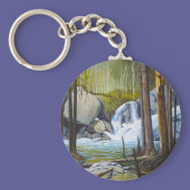Rocky Mountain Watefall - "Raging Solitude" keychains