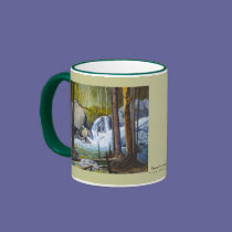 Rocky Mountain Watefall - "Raging Solitude" mugs