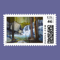 Rocky Mountain Watefall - "Raging Solitude" stamps