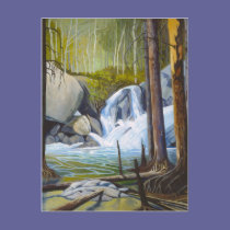 Rocky Mountain Watefall - "Raging Solitude" postcards