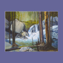 Rocky Mountain Watefall - "Raging Solitude" postcards