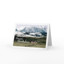 Rocky Mountains in Winter, Birthday, Sister Card