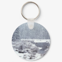 Rocky Mtn Winter Snow keychains