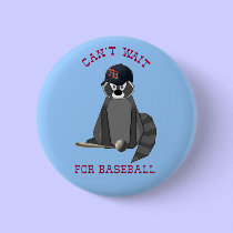Rocky-Raccoon-Baseball buttons