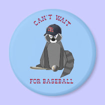 Rocky-Raccoon-Baseball magnets