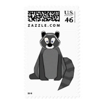 Rocky Raccoon Postage Stamp