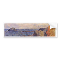 Rocky Sea Coast By Paul Gauguin (Best Quality) Bumper Sticker