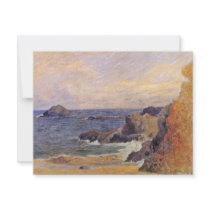 Rocky Sea Coast By Paul Gauguin (Best Quality) Invitation