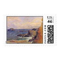 Rocky Sea Coast By Paul Gauguin (Best Quality) Postage Stamps