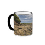 Rocky Seaside With Motorboat Traveling Coffee Mugs