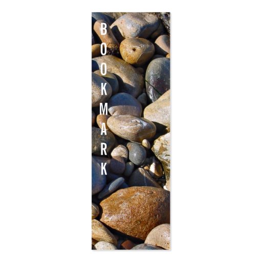 Rocky shore bookmark business card templates (front side)