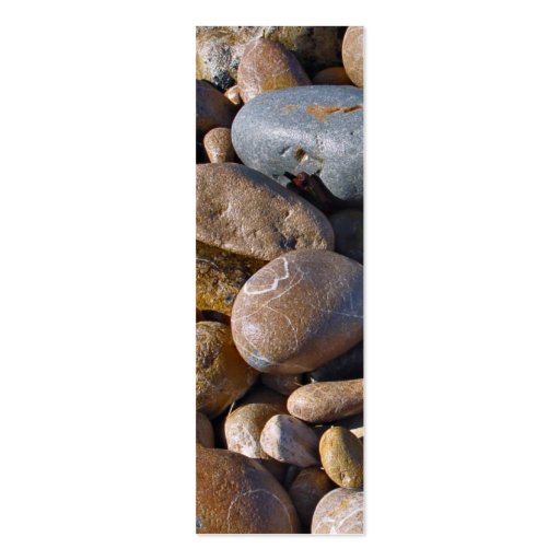 Rocky shore bookmark business card templates (back side)
