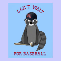 RockyRacoon-Baseball Poster posters