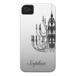 Rococo Chadelier (Gray) iPhone 4/4S Case iPhone 4 Case-Mate Case