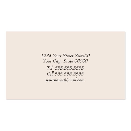 Rococo Chandelier Business Card (back side)