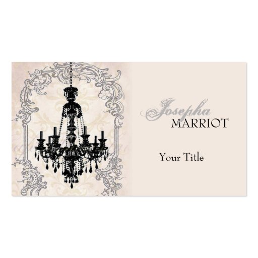 Rococo Chandelier Business Card (front side)