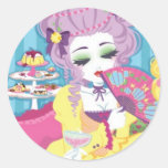Rococo lady mini sticker stickers