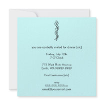 Rod of Asclepius [medical symbol] Personalized Invitations
